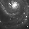 animiertes Bild 52 kB: Supernova in m51 (blinkend)
