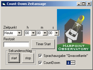 Bild 20 kB:Screenshot CountDowner alte Version